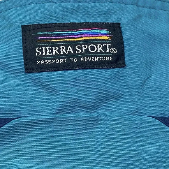Vintage Sierra Sport Jacket Size‎ Large Blue Windbreaker Outdoor Y2K 90s - Picture 2 of 13